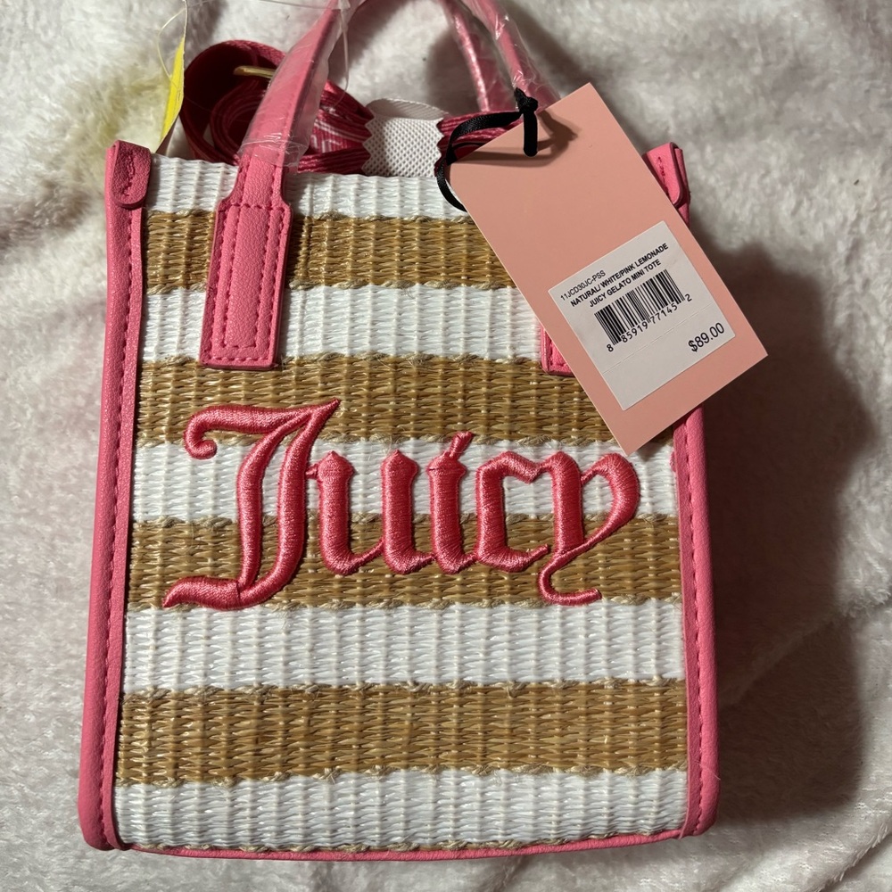 Juicy Couture Pink and Tan Tote Bag
